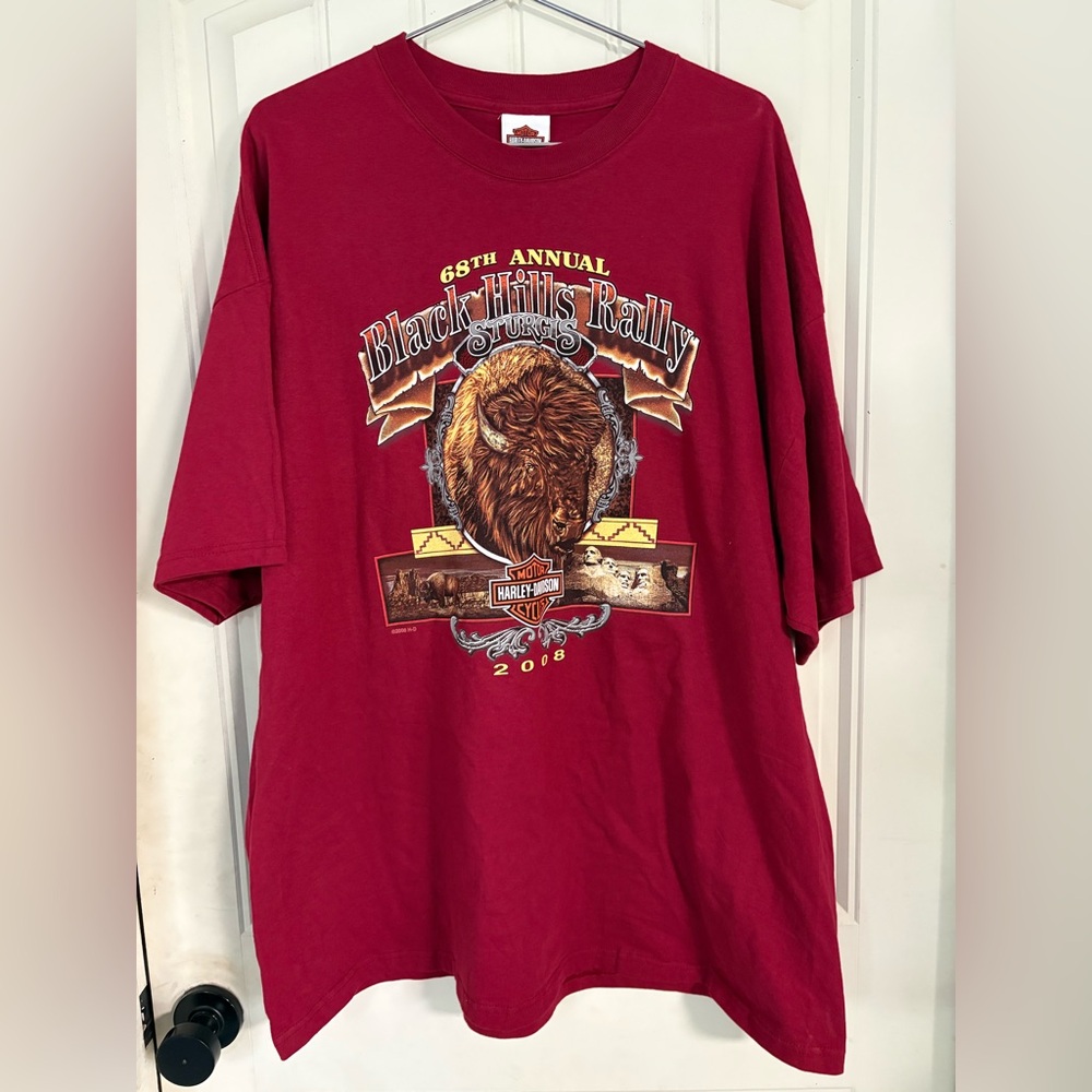 Vintage (2008) R.K Stratman Harley-Davidson 68th Sturgis Graphic T-Shirt 3XL